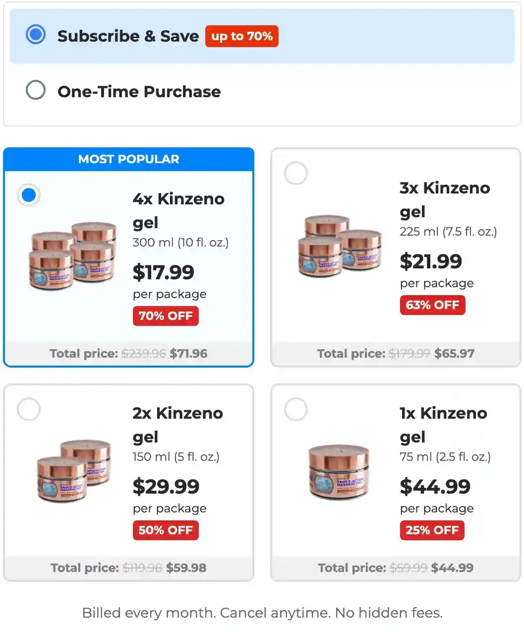 Kinzeno Pricing — Best Value Packages with 60-Day Guarantee
